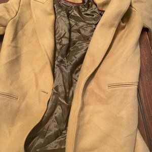 Tan Wool Blend Dress Coat Size 4